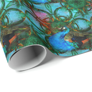 Universum des Pfauenpapiers Geschenkpapier