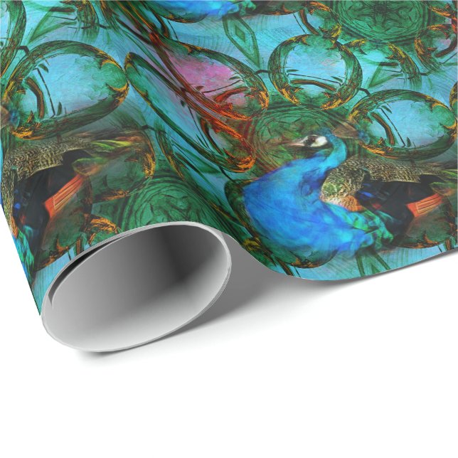 Universum des Pfauenpapiers Geschenkpapier (Rolleneckpunkt)