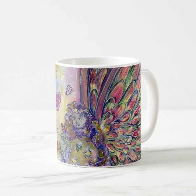 Universum Engel Kunst Kaffeetasse oder Becher (VorderseiteRechts)