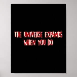 Universum expandiert, wenn Sie Achtsamkeitsmeditat Poster
