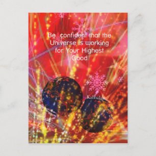 Universum funktioniert für Sie Postkarte