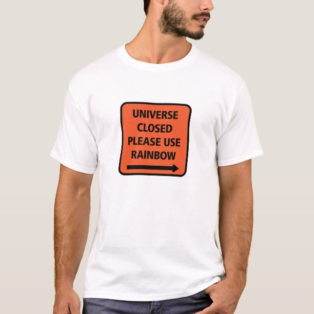 Universum geschlossen - benutzen Sie bitte T-Shirt (Vorderseite)