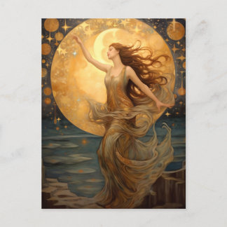 Universum Girl Fantasy Art Postkarte