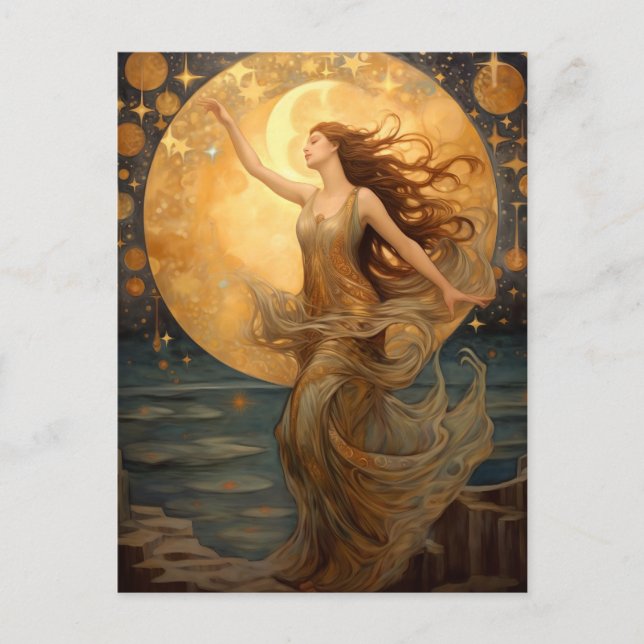 Universum Girl Fantasy Art Postkarte (Vorderseite)