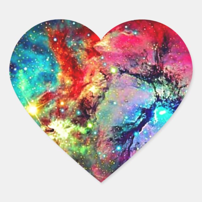 Universum Herz-Aufkleber (Vorderseite)