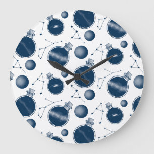 Universum in einer Flasche Große Wanduhr