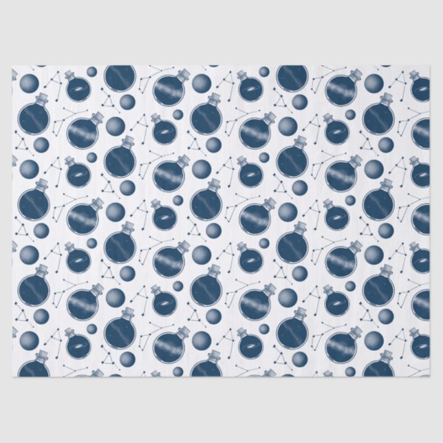 Universum in Flaschen Seidenpapier (Vorderseite)