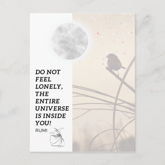 Universum in Ihnen Postkarte (Vorderseite)