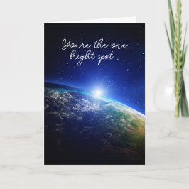 Universum mit Light Flare Vielen Dank Karte