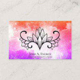 *~* Universum-Nebelfleck-Lotos Galax rosa Lila Visitenkarte