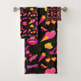 Universum rosa badhandtuch set