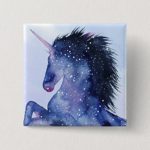 Universum Unicorn - Kosmisch Button