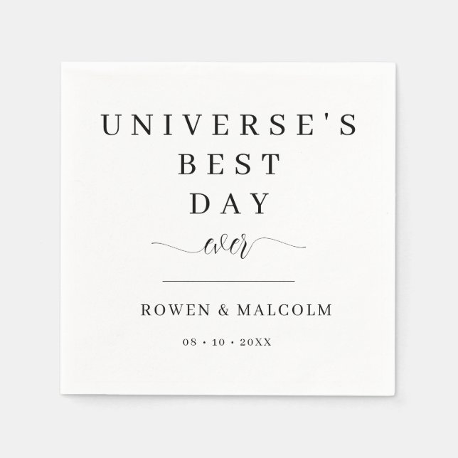 Universums beste Hochzeit je Serviette (Vorderseite)