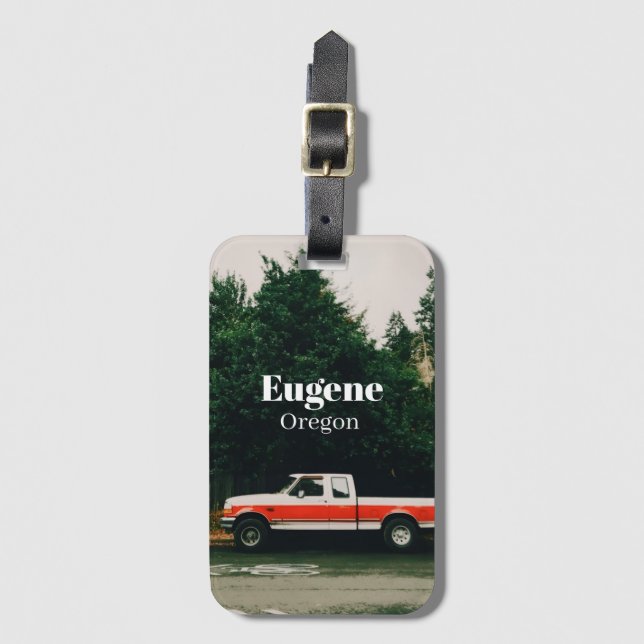 Univestadt Eugene - Oregon Gepäckanhänger (Vorderseite Vertikal)