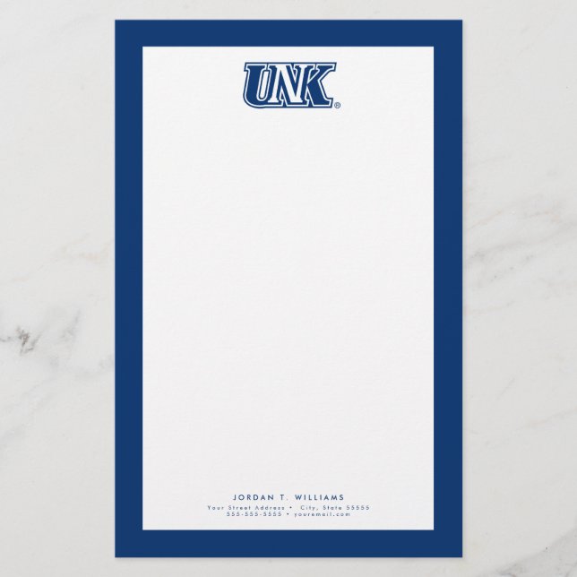 UNK| Universität Nebraska in Kearney Briefpapier (Vorderseite)