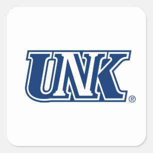 UNK  Universität Nebraska in Kearney Quadratischer Aufkleber