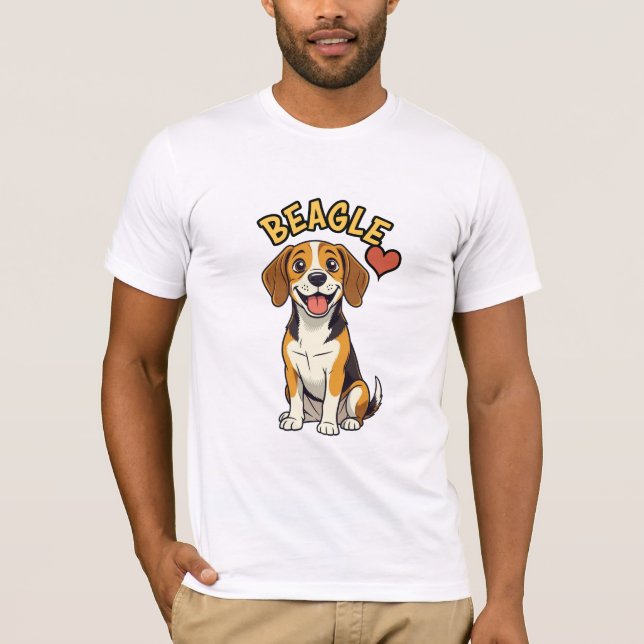 Unkontrollierbare Freude: Beagle T - Shirt (Vorderseite)