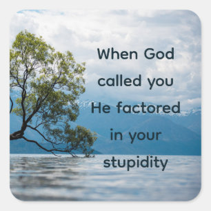 unkonventionelle Ermutigung zur Befriedigung von Z Quadratischer Aufkleber