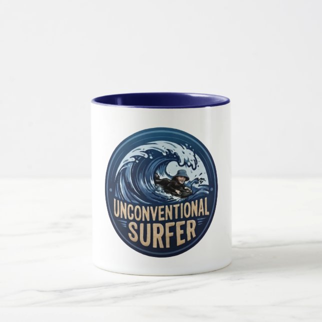 Unkonventioneller Surfer Mat Surfer Logo Tasse (Zentrum)