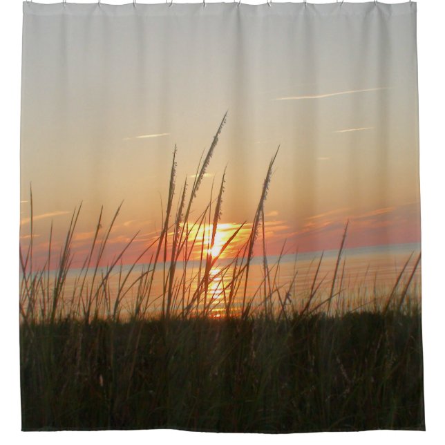 Unkraut im Sonnenuntergang Duschvorhang (Vorderseite)