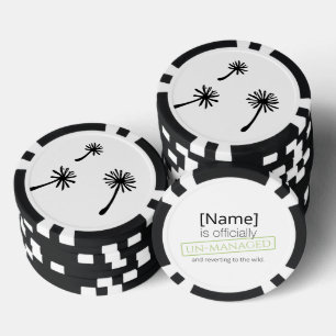 Unkraut passiert süße zynische Löwenzahn Lustige V Pokerchips