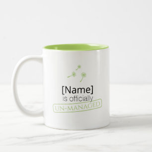 Unkraut passiert süße zynische Löwenzahn Lustige V Zweifarbige Tasse