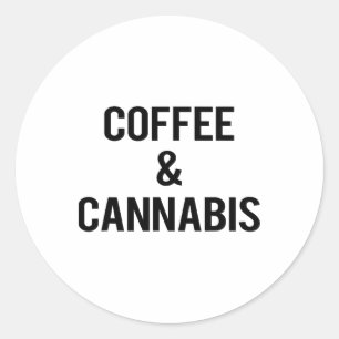 Unkraut T-Shirt - Pot Shirt - Kaffee und Tee T Runder Aufkleber