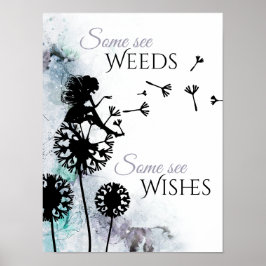Unkraut und Wünsche ~ Fairy und Dandelion Poster