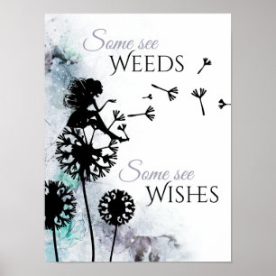 Unkraut und Wünsche ~ Fairy und Dandelion Poster
