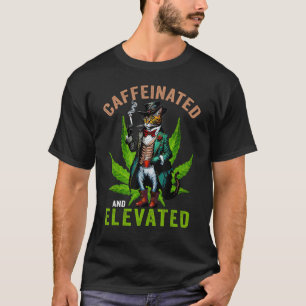 Unkrautkaffee Katzenfans Vintag Viktorianisch T-Shirt