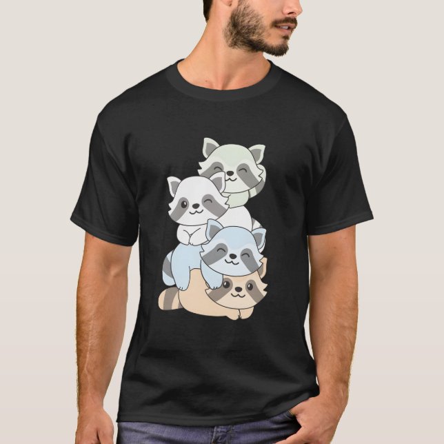 Unlabeld Flag Pride Month Lgbtq Unlabeld Raccoon T-Shirt (Vorderseite)