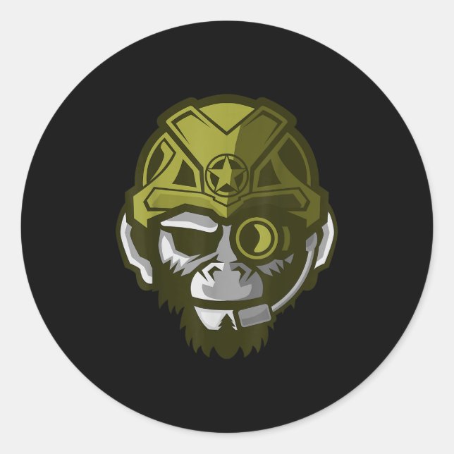 Unleahe Gorilla Body Building Motivation Gym Gift  Runder Aufkleber (Vorderseite)