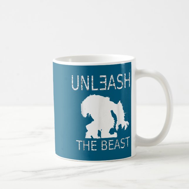 Unleahe Workout Motivation Gym Graphic  Kaffeetasse (Rechts)