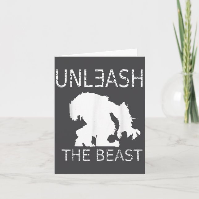 Unleahe Workout Motivation Gym Graphic  Karte (Vorderseite)