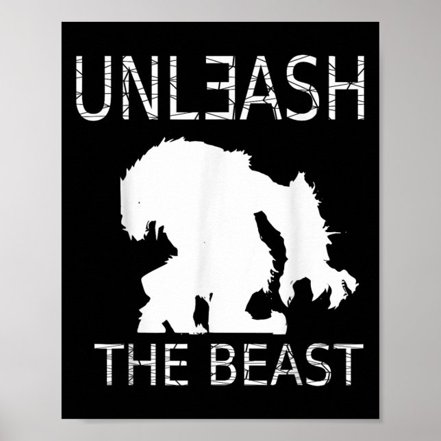 Unleahe Workout Motivation Gym Graphic  Poster (Vorne)