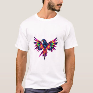 Unleash Glitch Neon Falcon Power T-Shirt