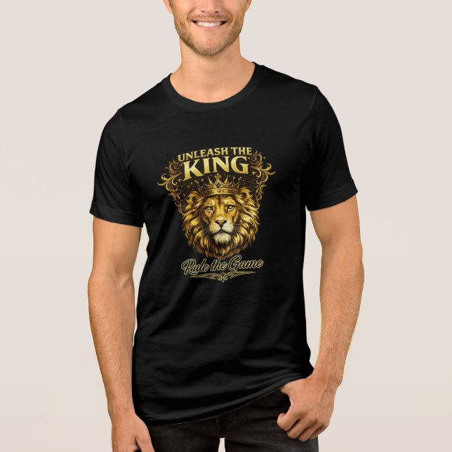 Unleash the King Lion T-Shirt Tri-Blend Shirt (Vorderseite)
