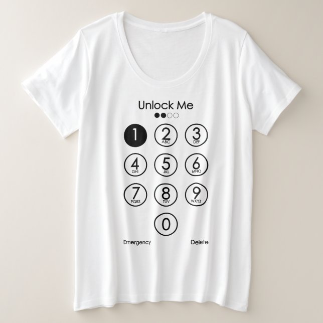 Unlock Me - Lustiger Geek-Tech Große Größe T-Shirt (Design vorne)