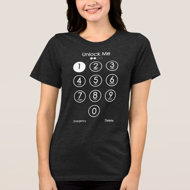 Unlock Me - Lustiger Geek-Tech Tri-Blend Shirt (Vorderseite)