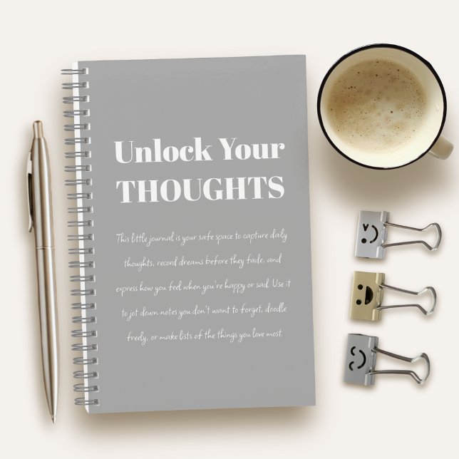 Unlock Your Thoughts | Minimal Journal Notizbuch (Von Creator hochgeladen)