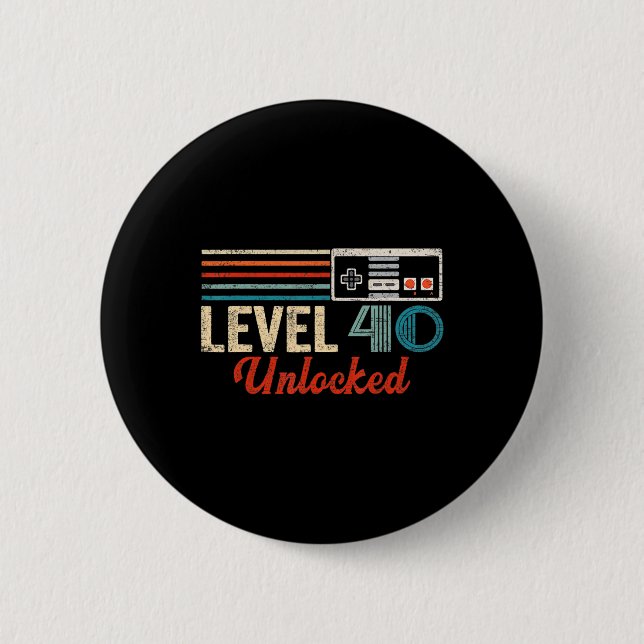 Unlocked Level 40 Birthday Boy Video Game Controll Button (Vorderseite)