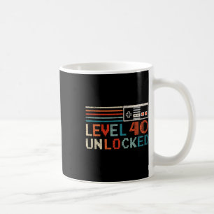 Unlocked Level 40 Birthday Boy Video Game Controll Kaffeetasse