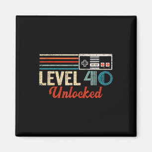 Unlocked Level 40 Birthday Boy Video Game Controll Magnet