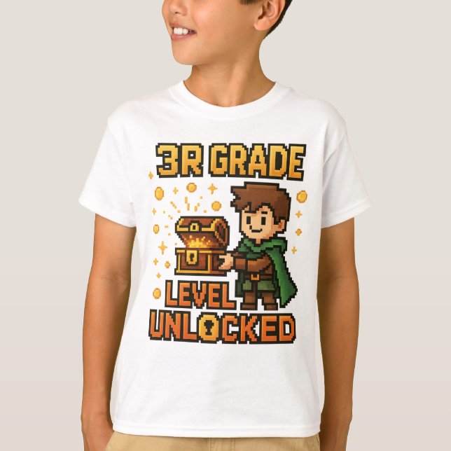 Unlocks T - Shirt der dritten Stufe - Pixel Adv (Vorderseite)