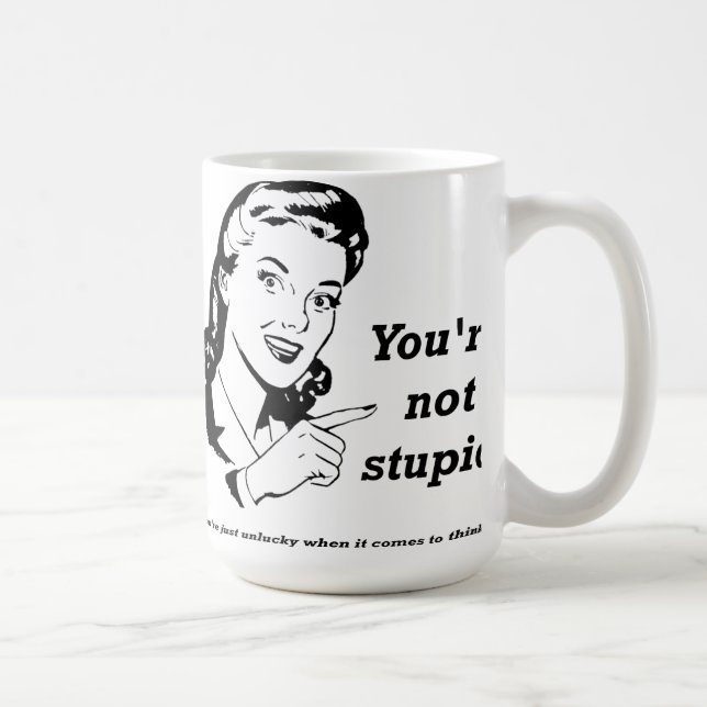 Unlucky Thinker Funny Mug Tasse (Rechts)