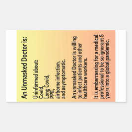Unmaskierte Doctor-Info-Papieraufkleber Rechteckiger Aufkleber
