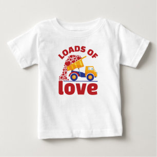 Unmengen an Liebe Valentinstag-LKW-Fahrzeug Baby T-shirt