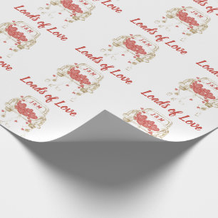 Unmengen an Liebe Vintage-LKW mit Monogramm Geschenkpapier