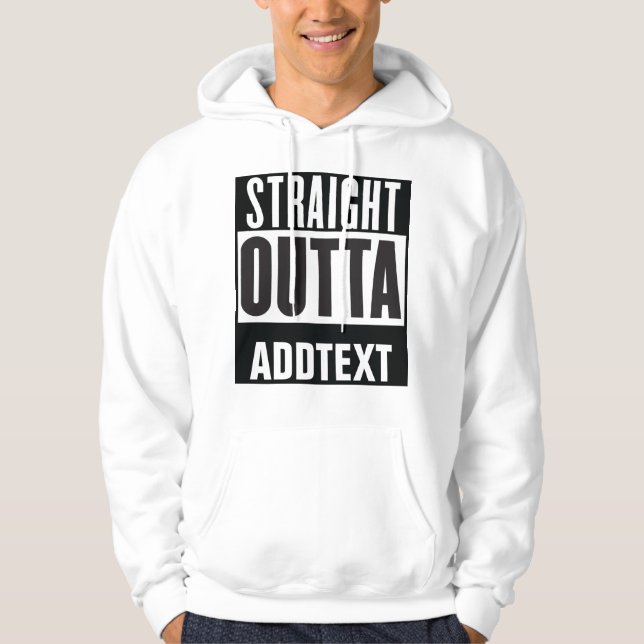 Unmittelbar hinter dem Text Hoodie (Vorderseite)