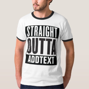 Unmittelbar hinter dem Text T-Shirt